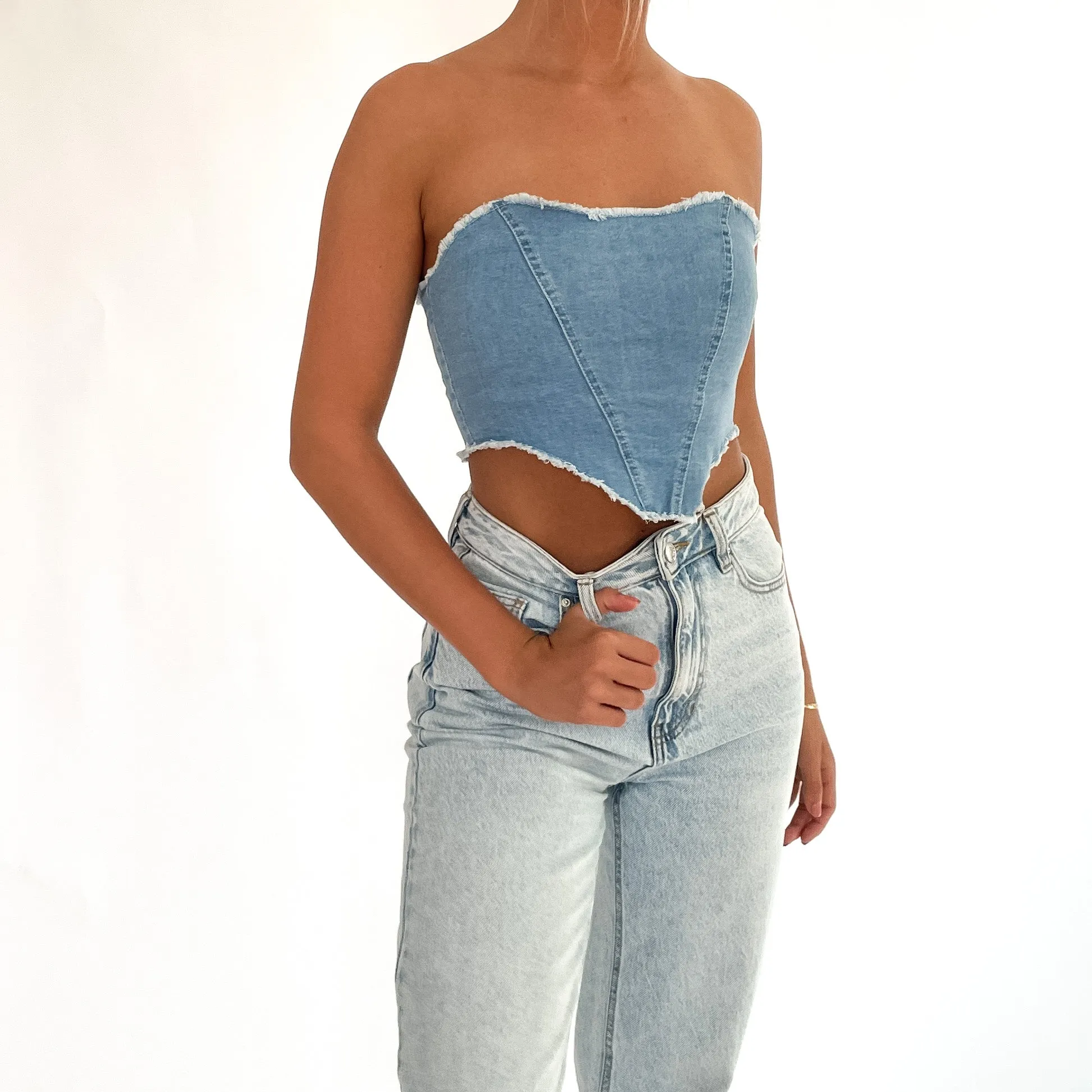 Denim Crop Top