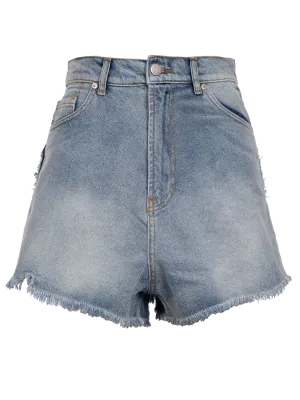 Denim Heart Shorts