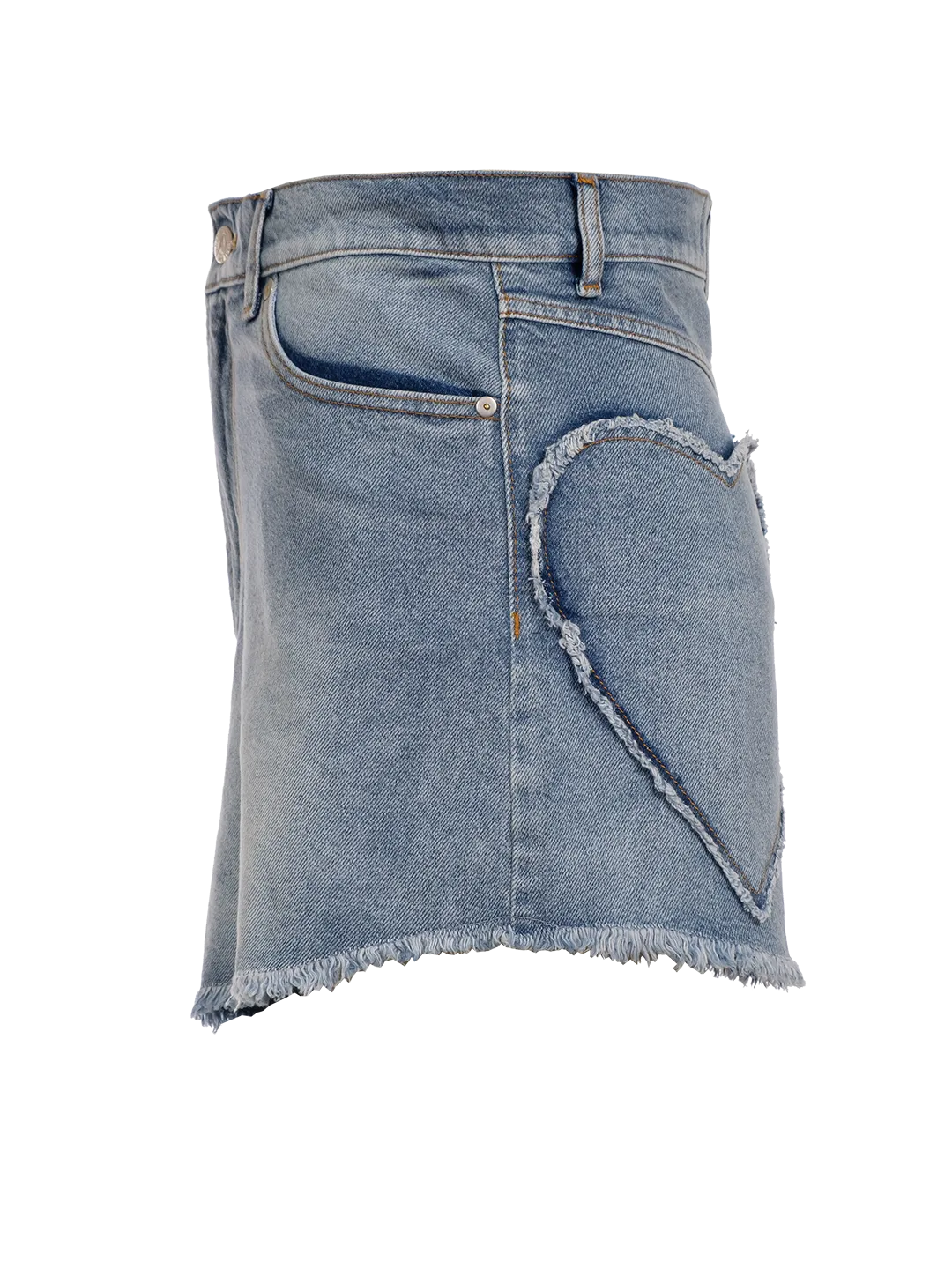 Denim Heart Shorts