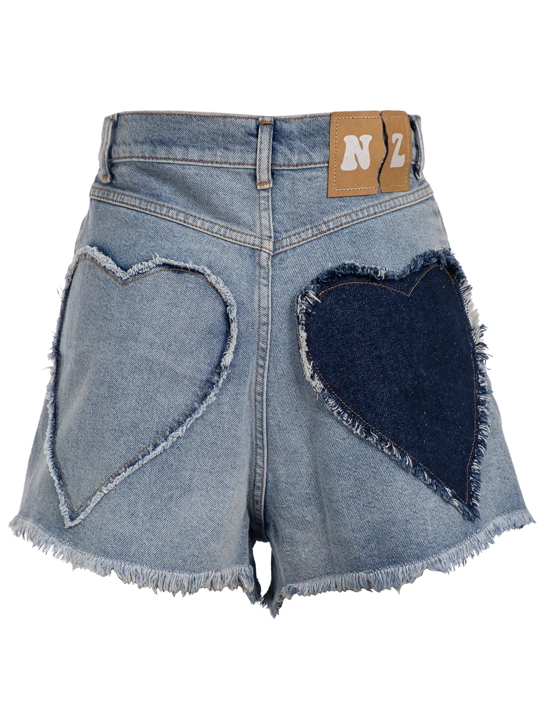 Denim Heart Shorts