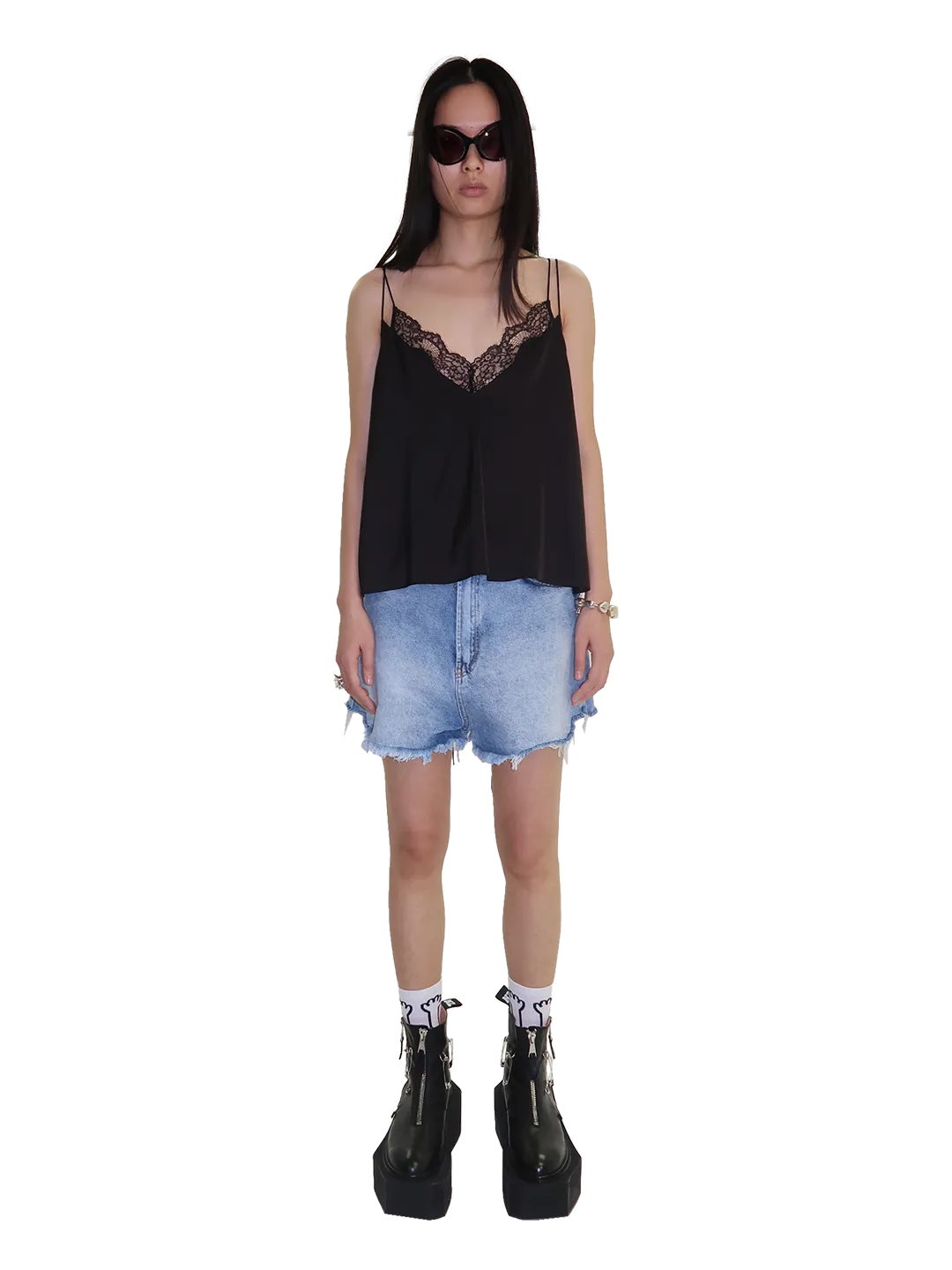 Denim Heart Shorts