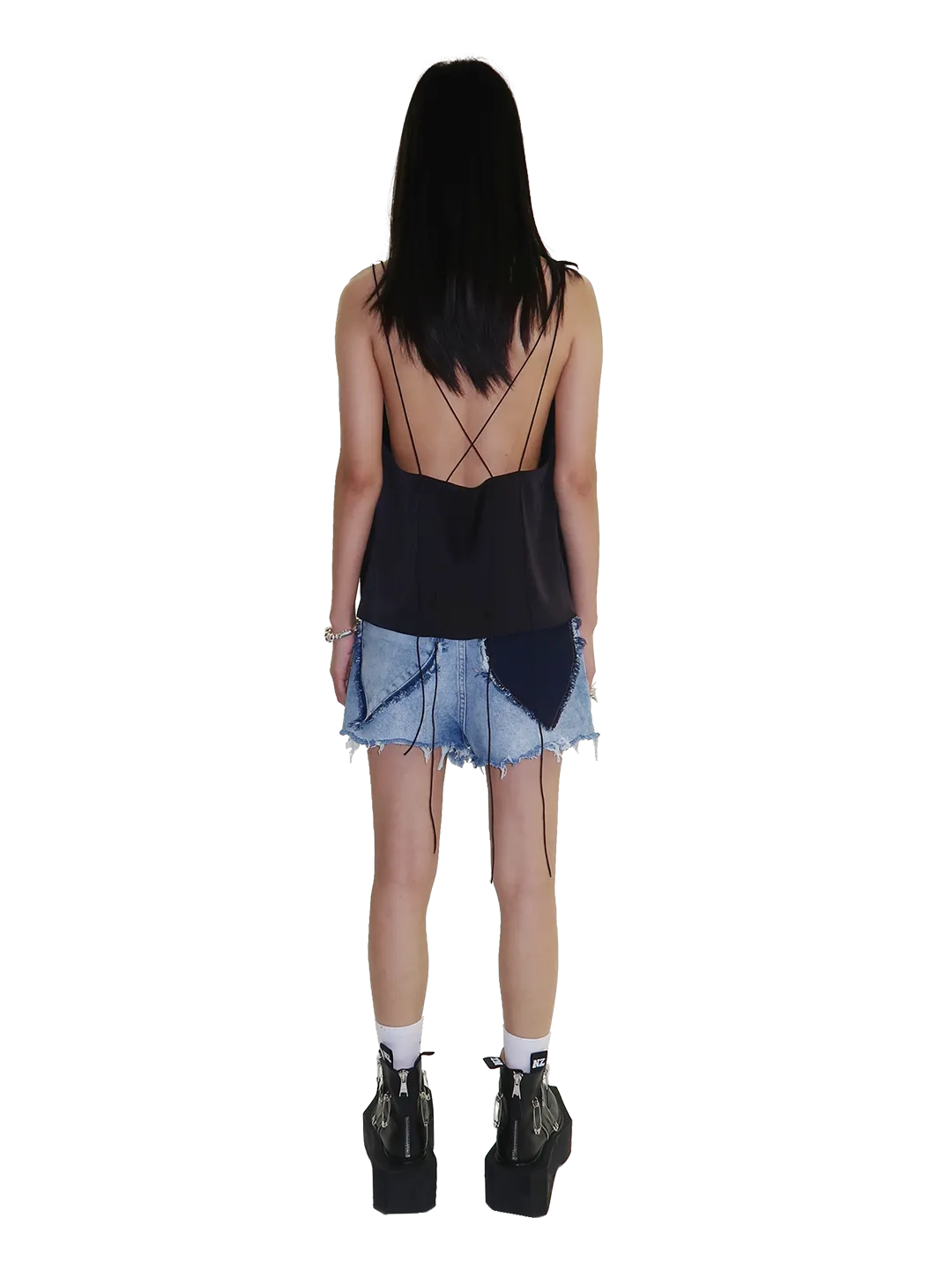 Denim Heart Shorts