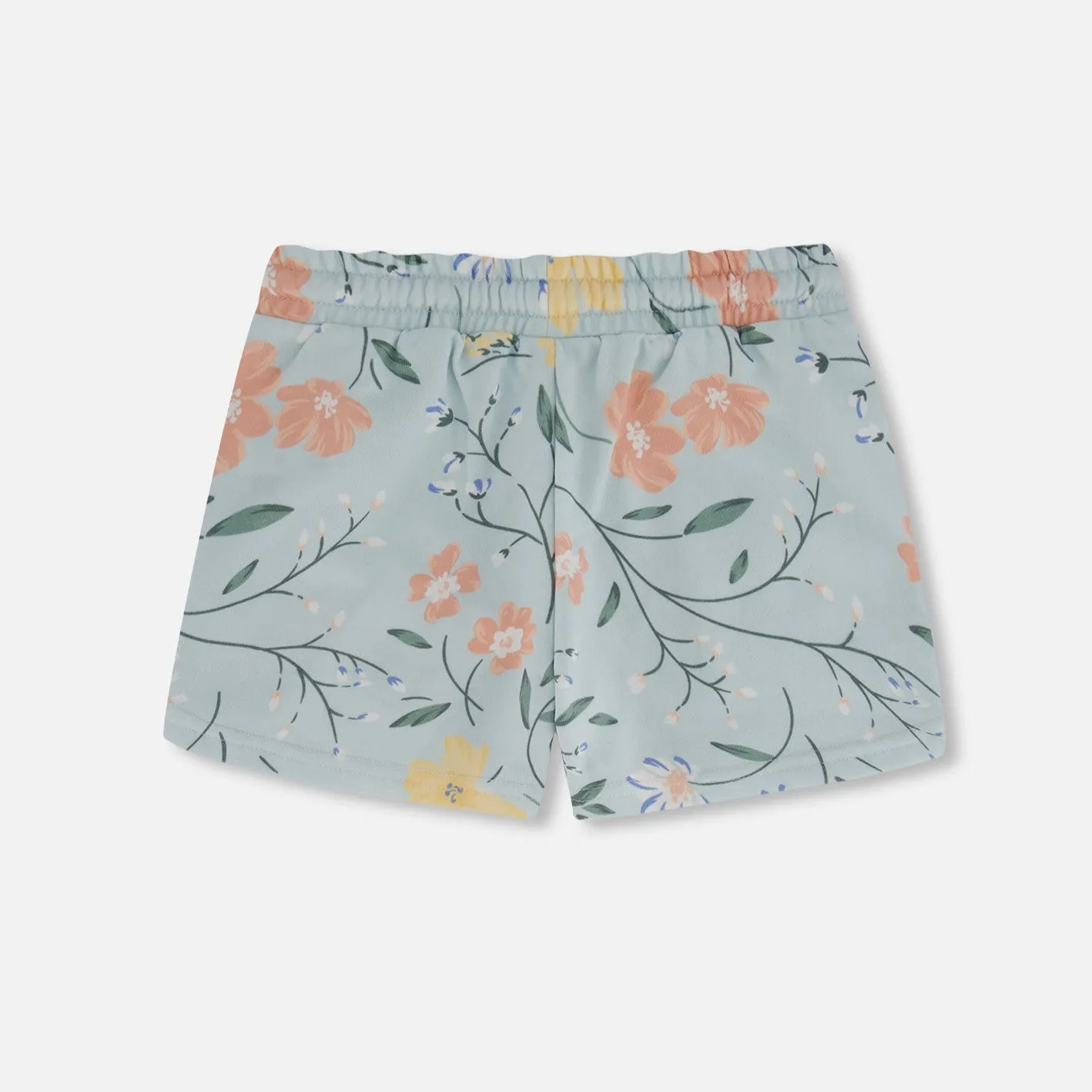 Deux Par Deux Terry Short - Baby Blue Flowers