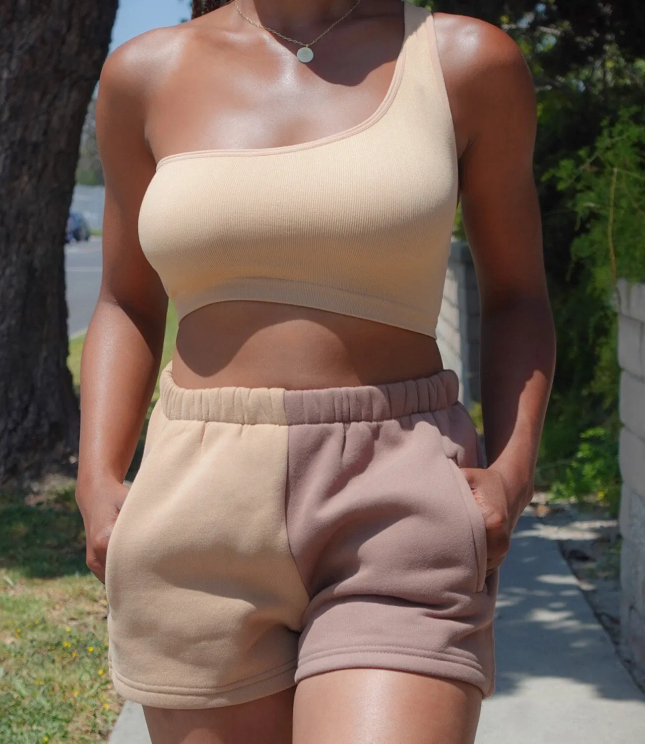 Dezi Half & Half Shorts(Neutrals)