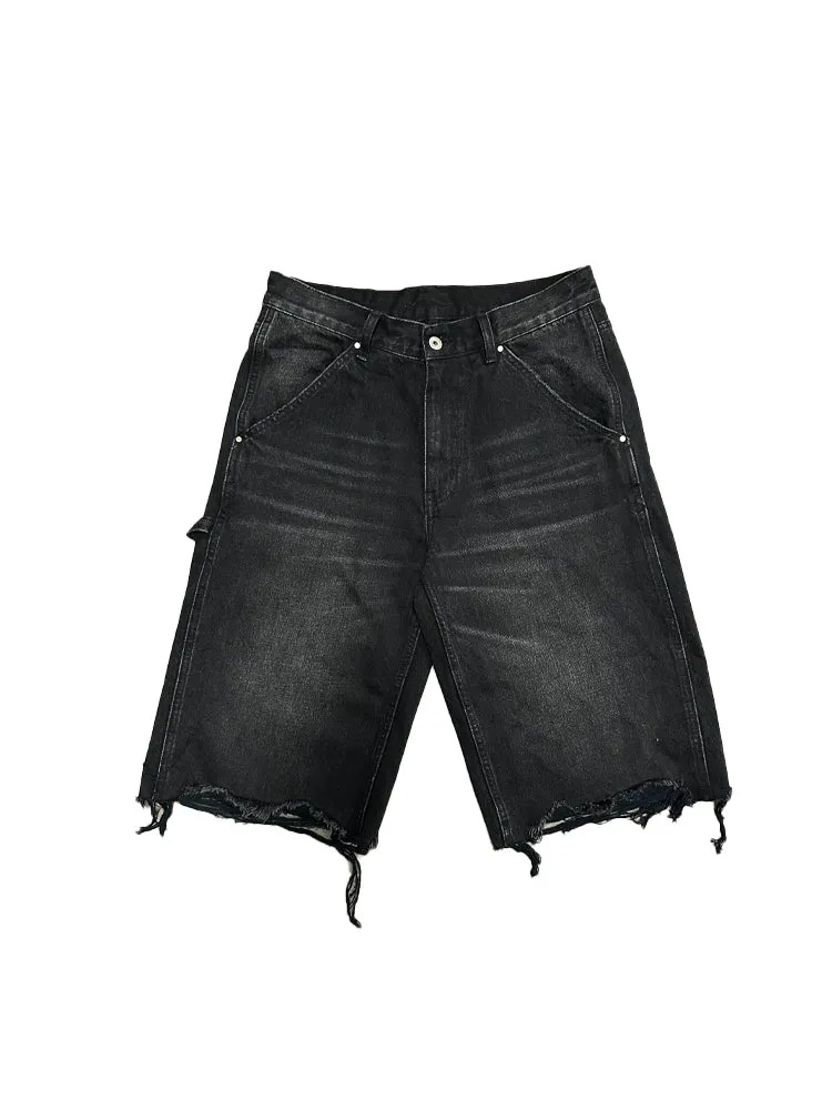 Distressed Denim Shorts