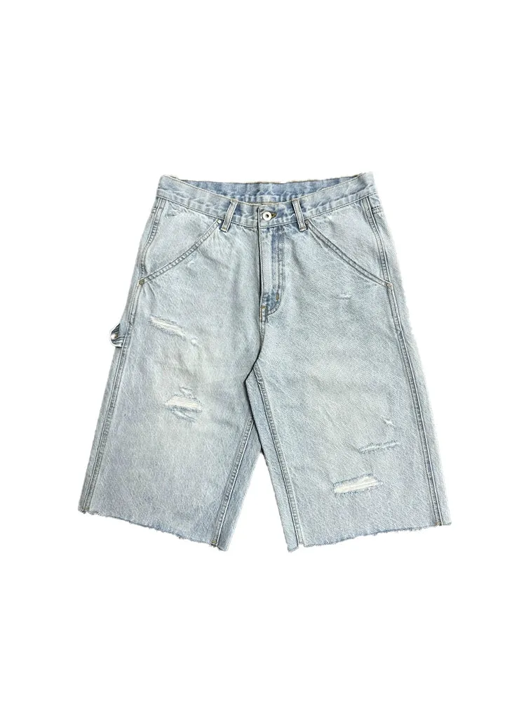Distressed Denim Shorts