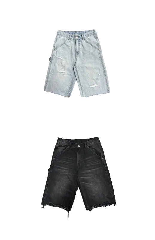 Distressed Denim Shorts