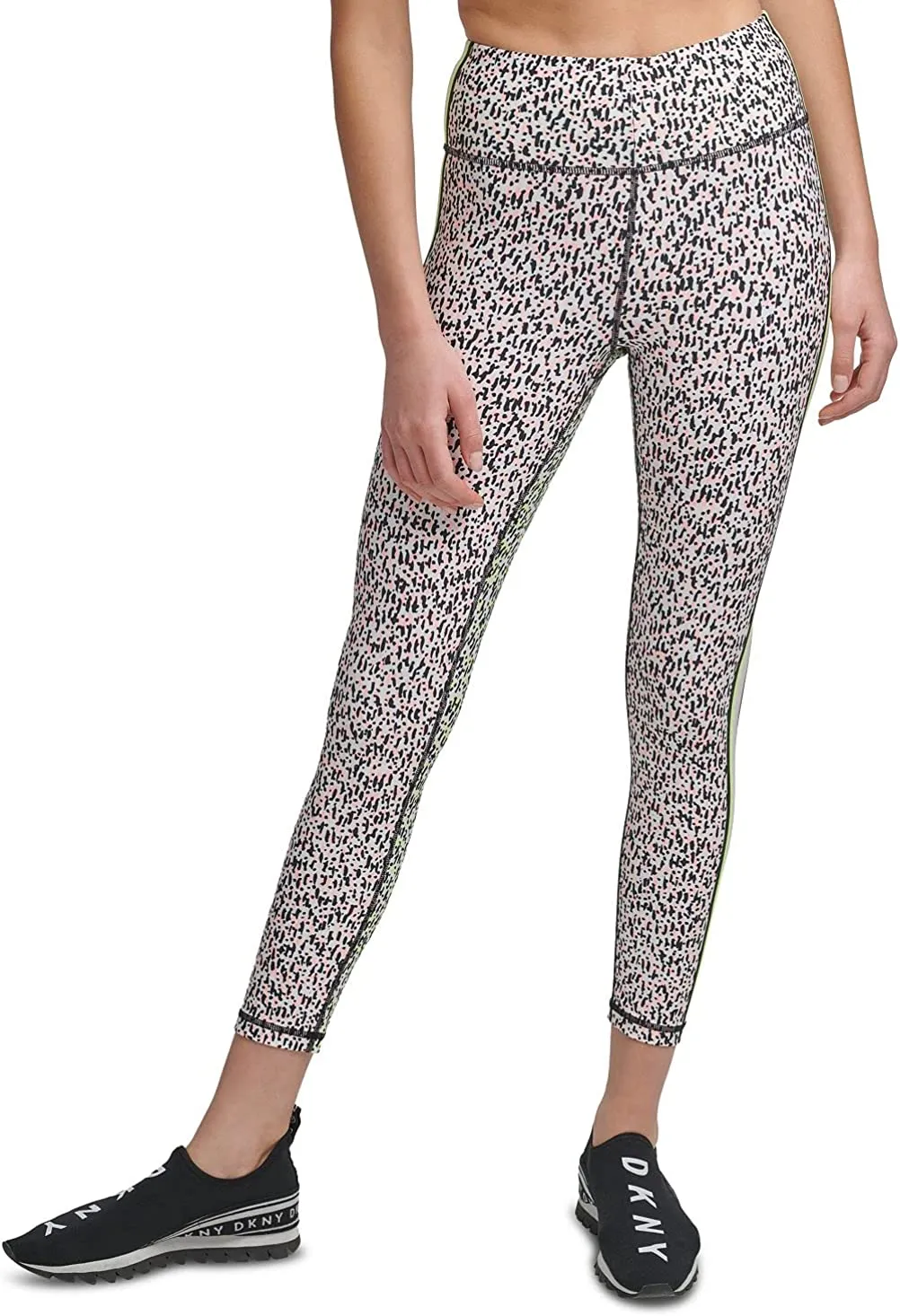 DKNY Printed Side-Striped Leggings Sapphire