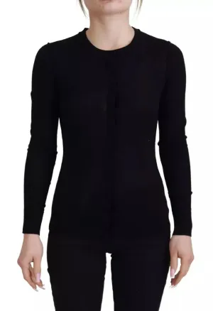 Dolce & Gabbana Black Crewneck Long Sleeves Pullover Sweater