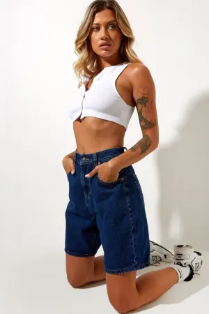 Dont Tell Me White Front Buttoned Crop Top