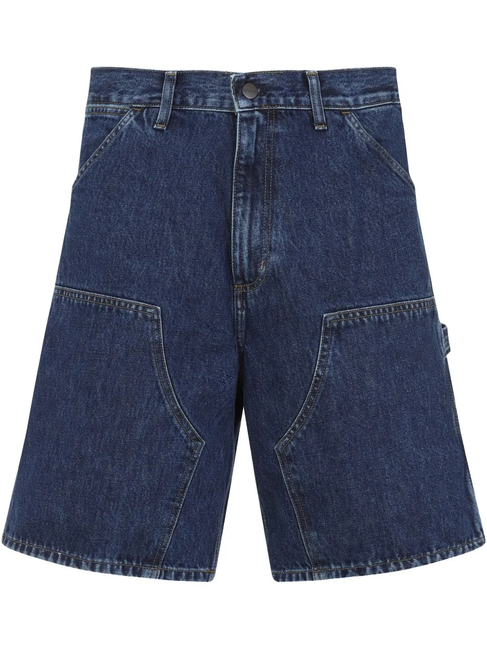 Double knee denim cotton shorts