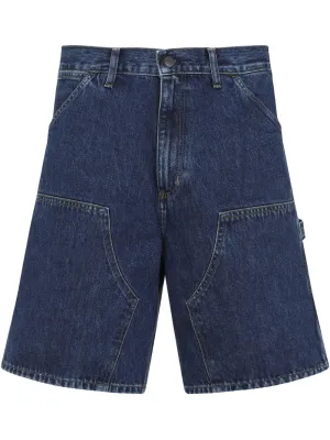 Double knee denim cotton shorts