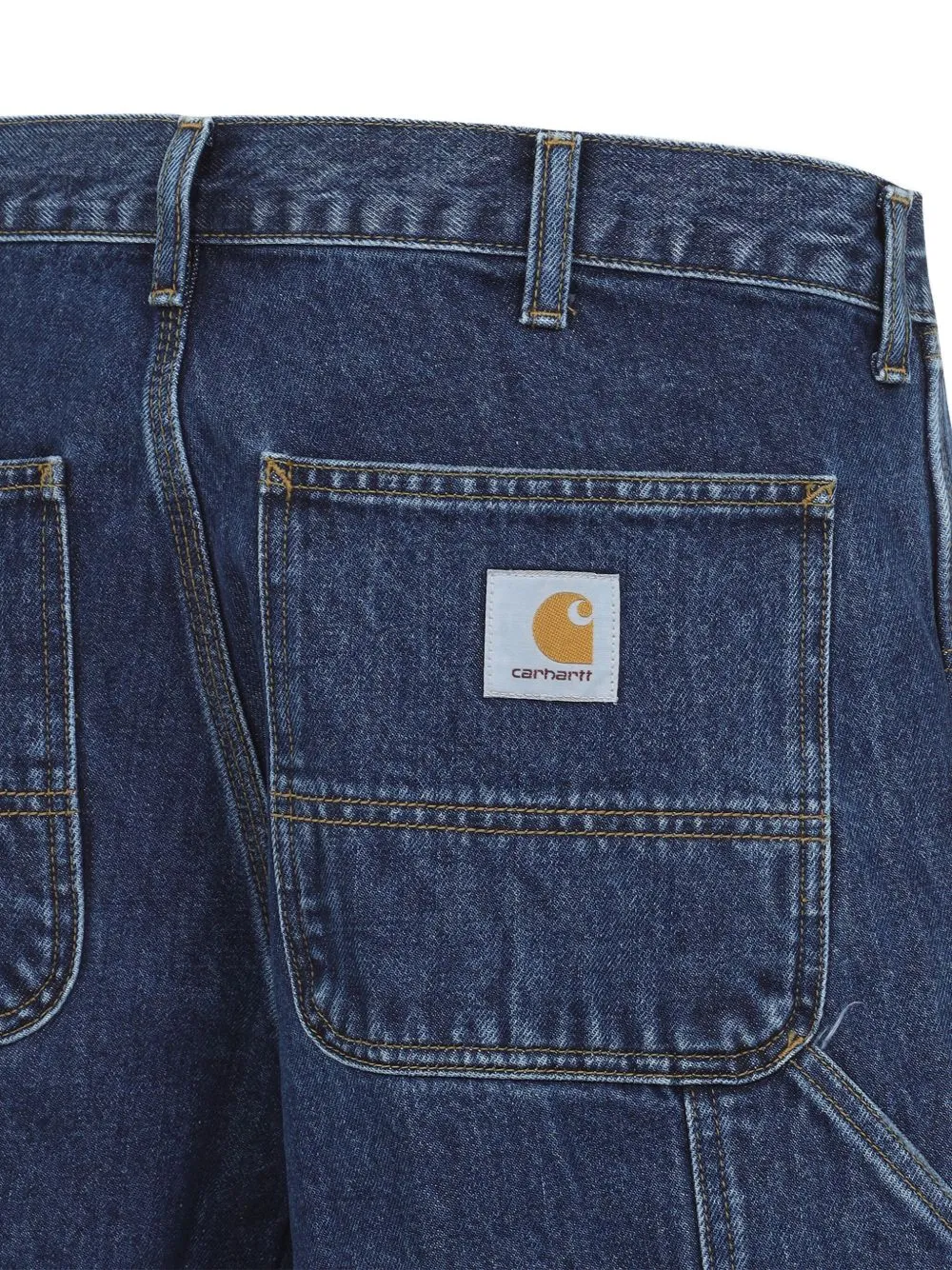 Double knee denim cotton shorts