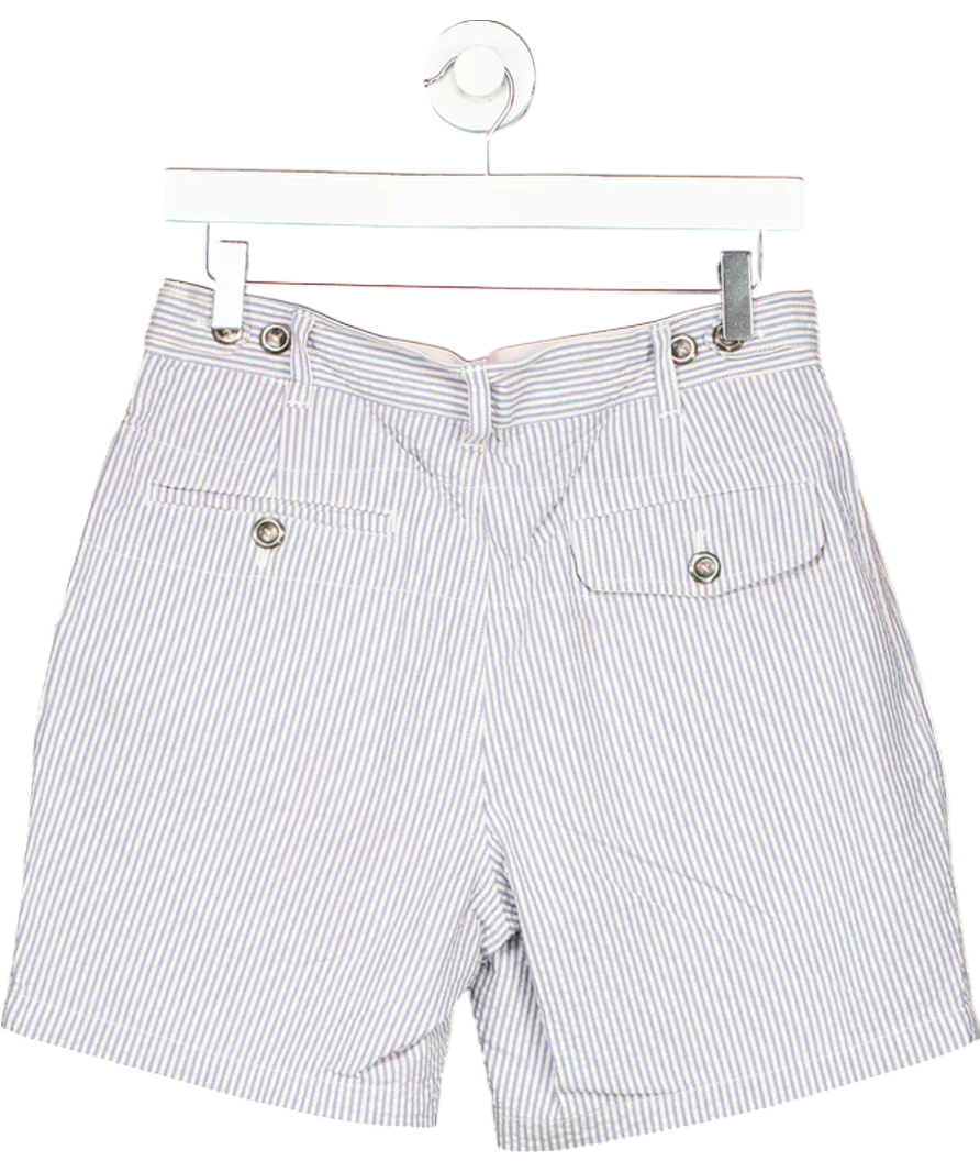 Drakes Blue Cotton Striped Shorts W32