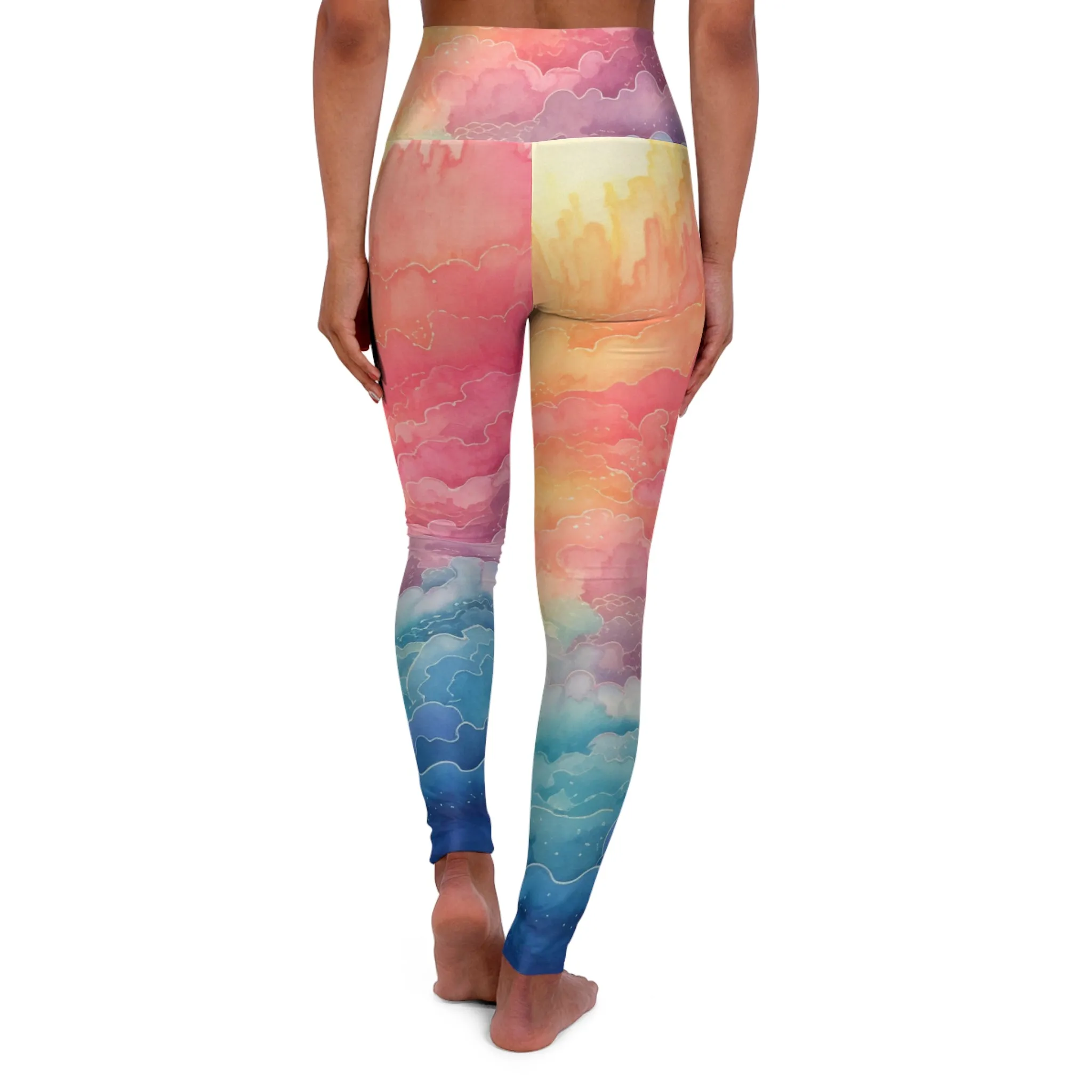 Dreamy Skies High Waisted Yoga Leggings for Active Lifestyle