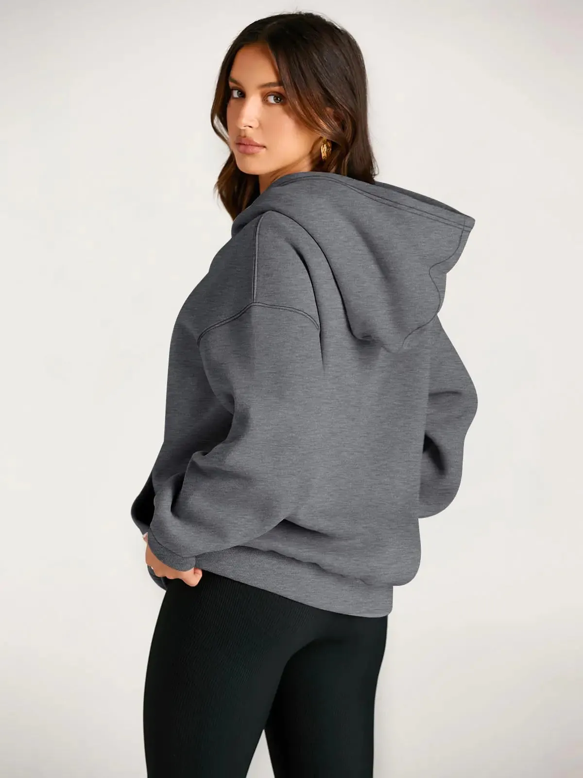 EFAN Womens Hoodies Oversized Sweatshirts Pullover Fleece Sweaters Long Sleeve Winter Fall Outfits Fashion Y2k Clothes Small Darkgrey