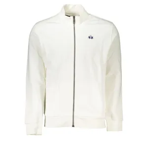 Elegant White Fleece Sweatshirt - Regular Fit