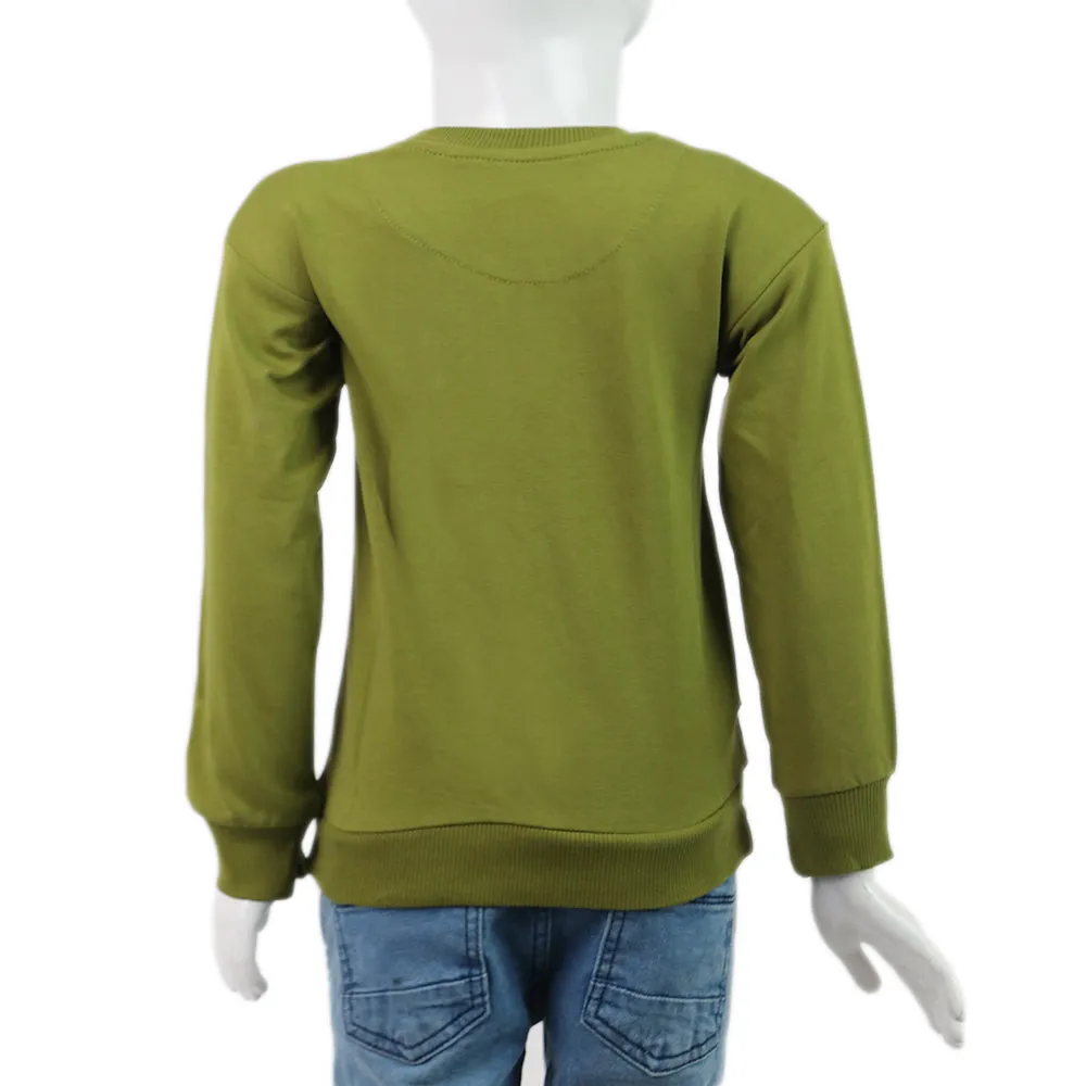 Eminent Girls Full Sleeves Sweatshirt - Green