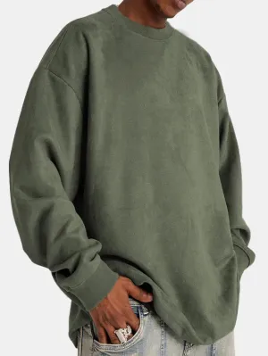 Ethan Wildleder-Pullover von WOLFFMODE mit Rundhals