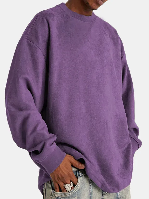 Ethan Wildleder-Pullover von WOLFFMODE mit Rundhals