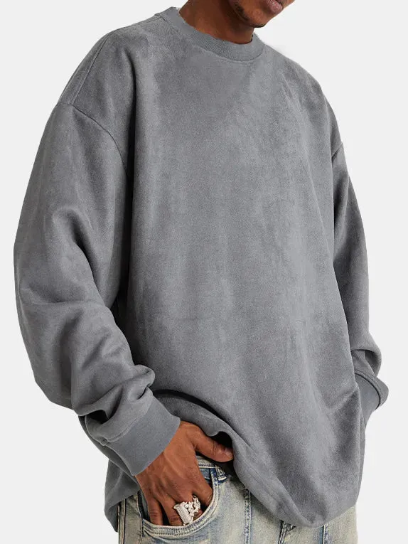Ethan Wildleder-Pullover von WOLFFMODE mit Rundhals