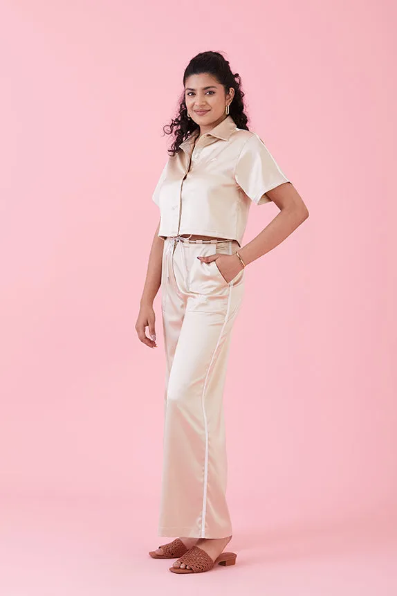 Evenfall Crop Tops Beige