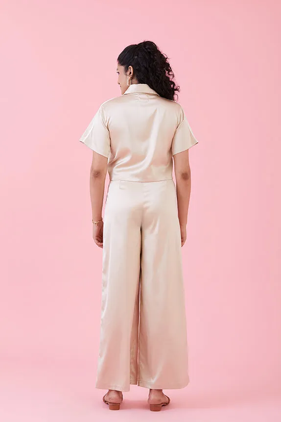 Evenfall Crop Tops Beige