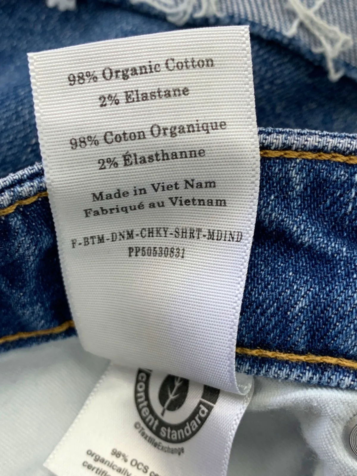 Everlane Blue Denim Cut-off Shorts W 27
