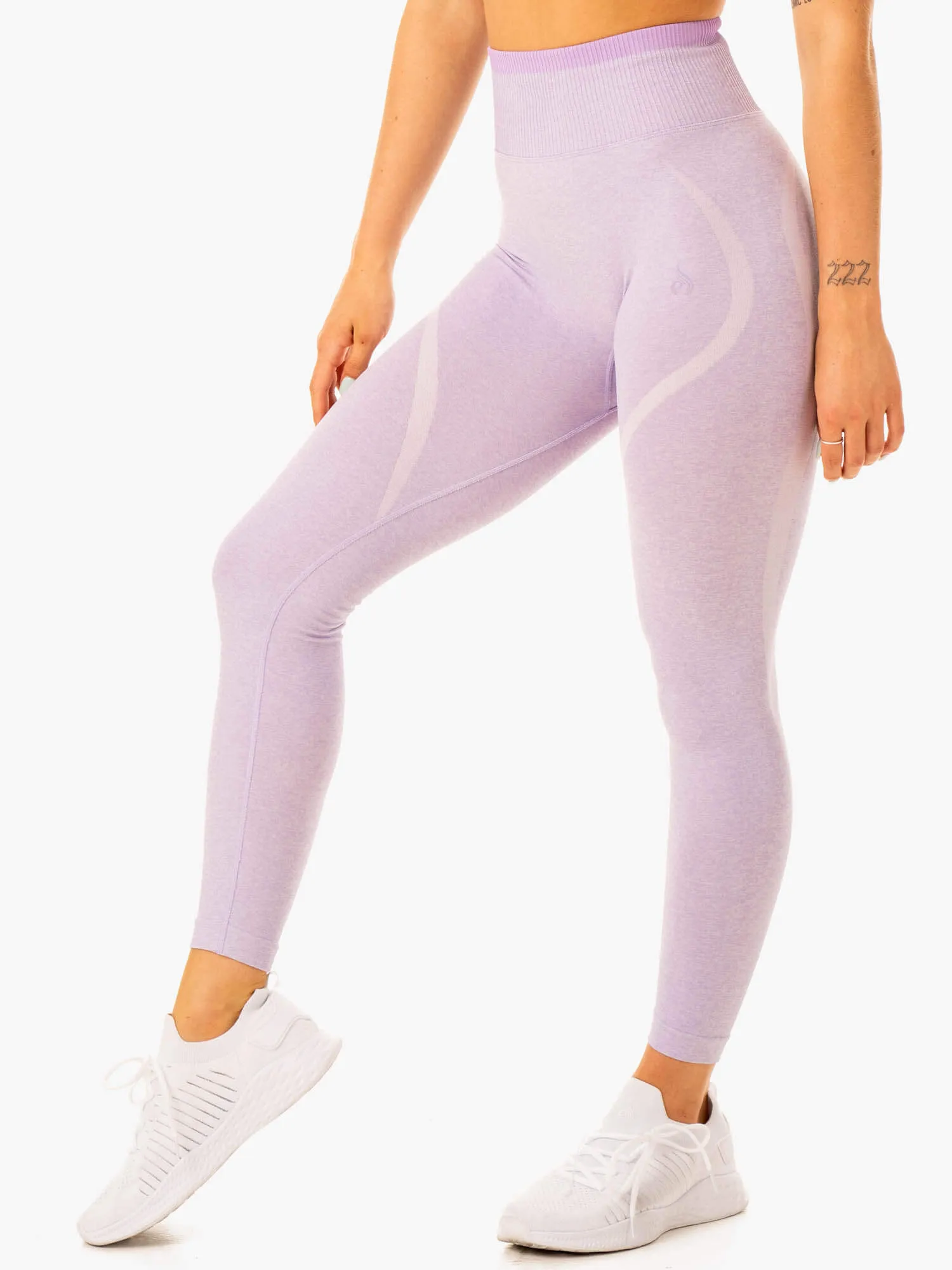 Excel Seamless High Waisted Leggings - Lavender Marl