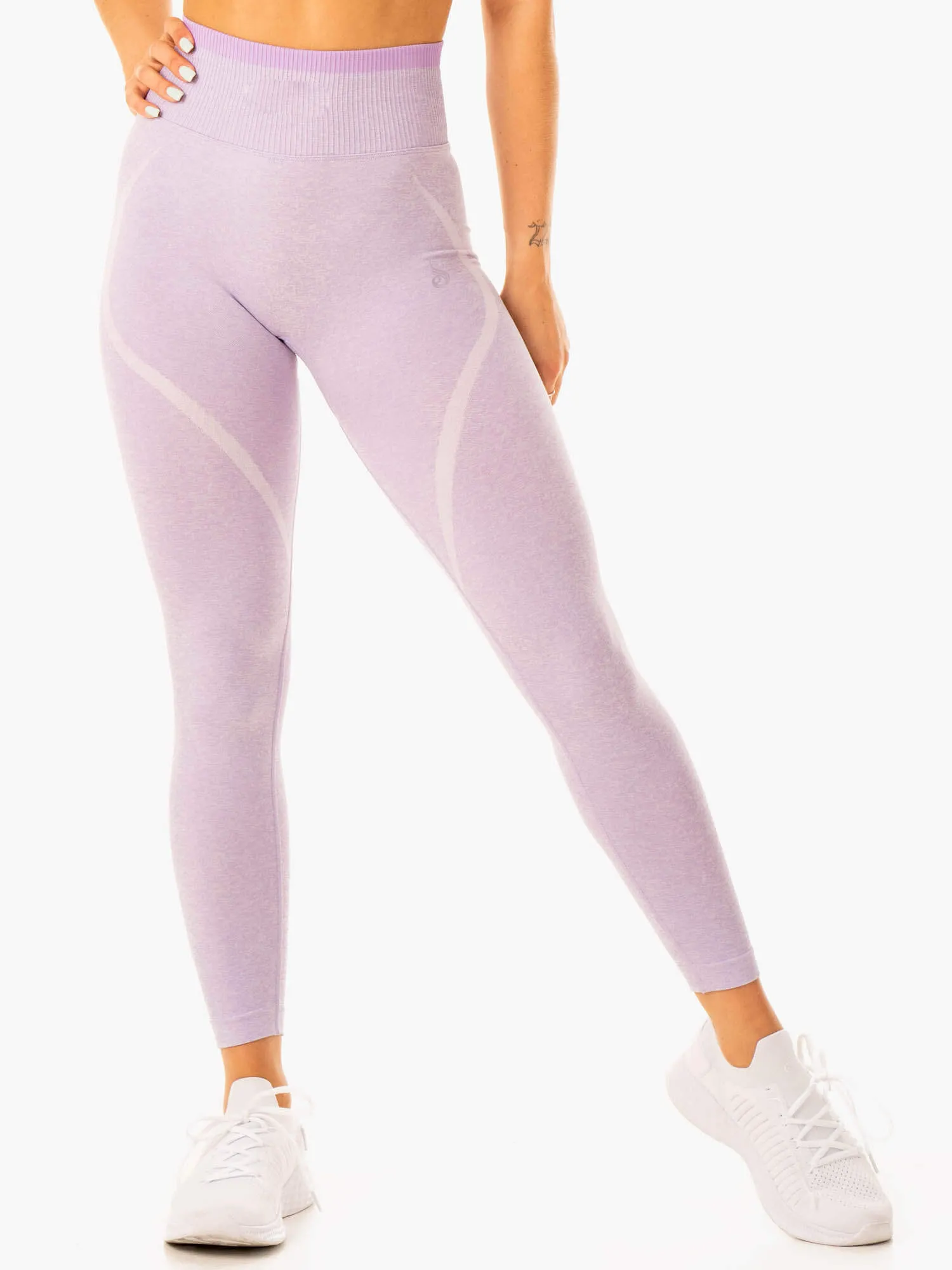 Excel Seamless High Waisted Leggings - Lavender Marl