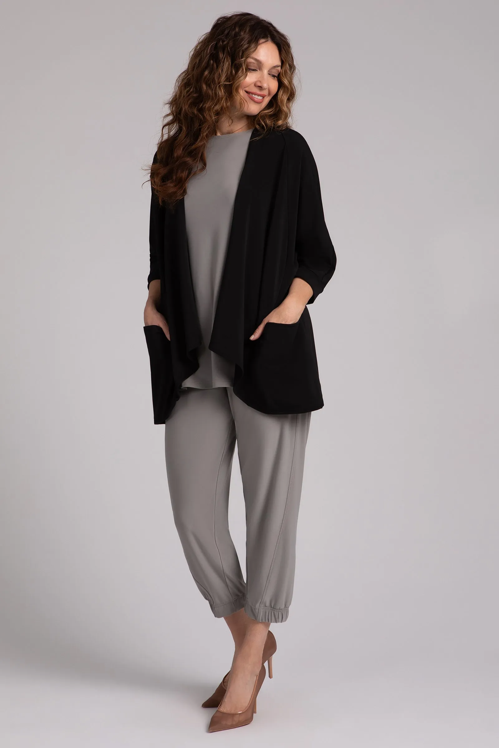 Fleece Back Jersey Matrix Cardigan