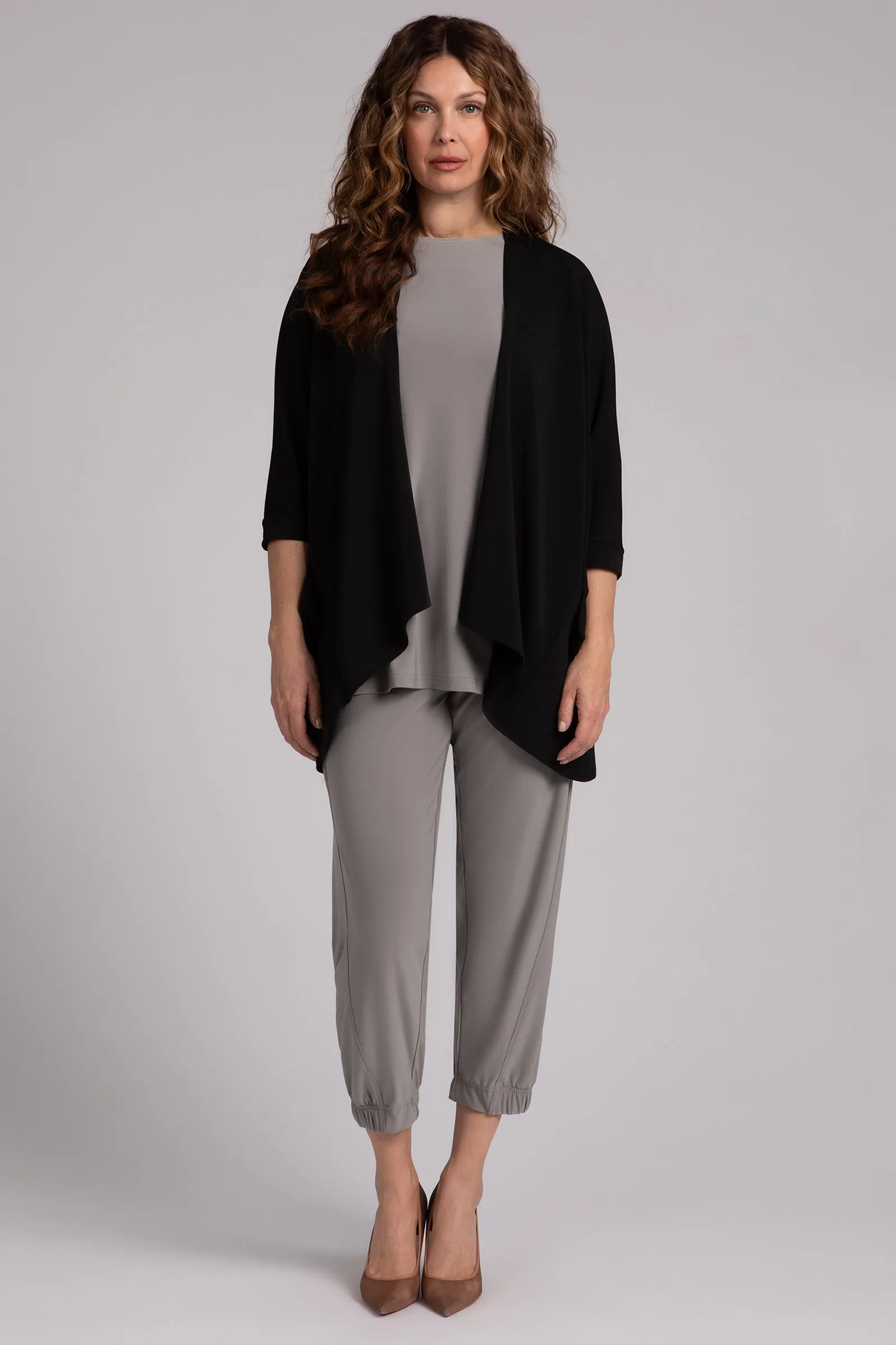 Fleece Back Jersey Matrix Cardigan