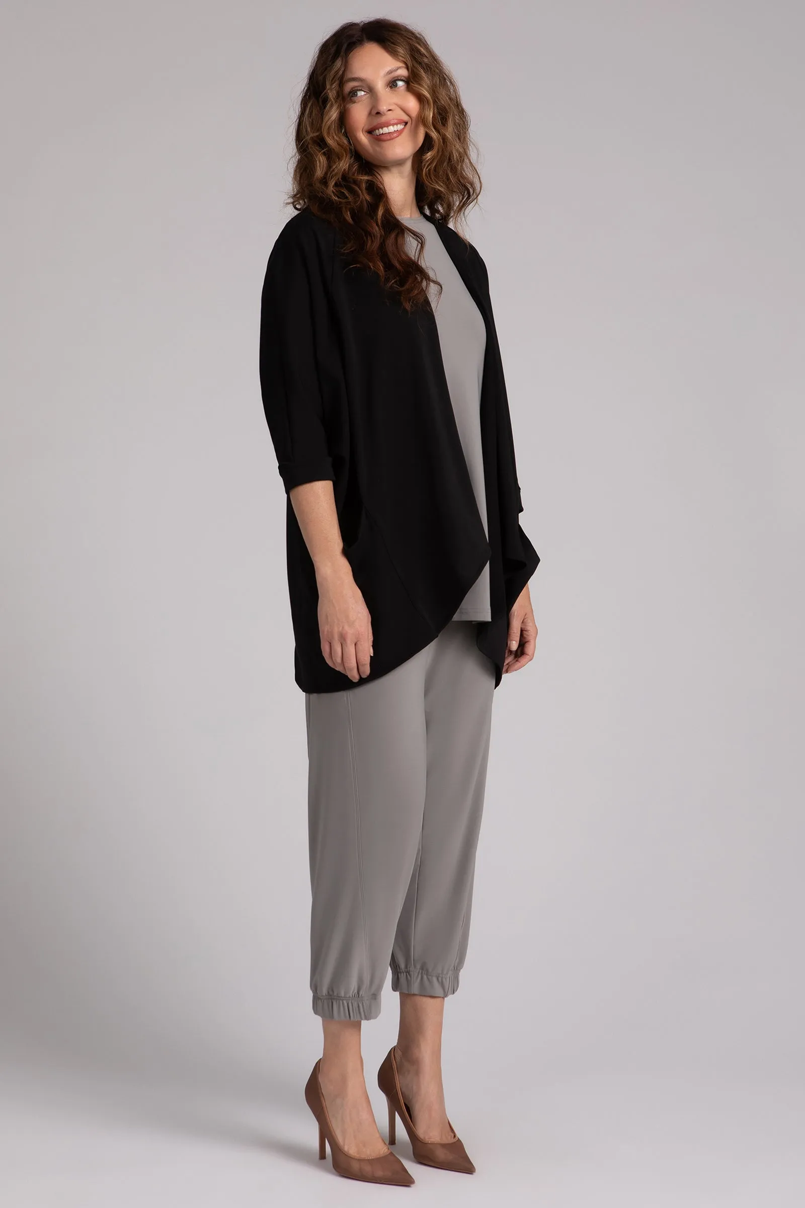 Fleece Back Jersey Matrix Cardigan