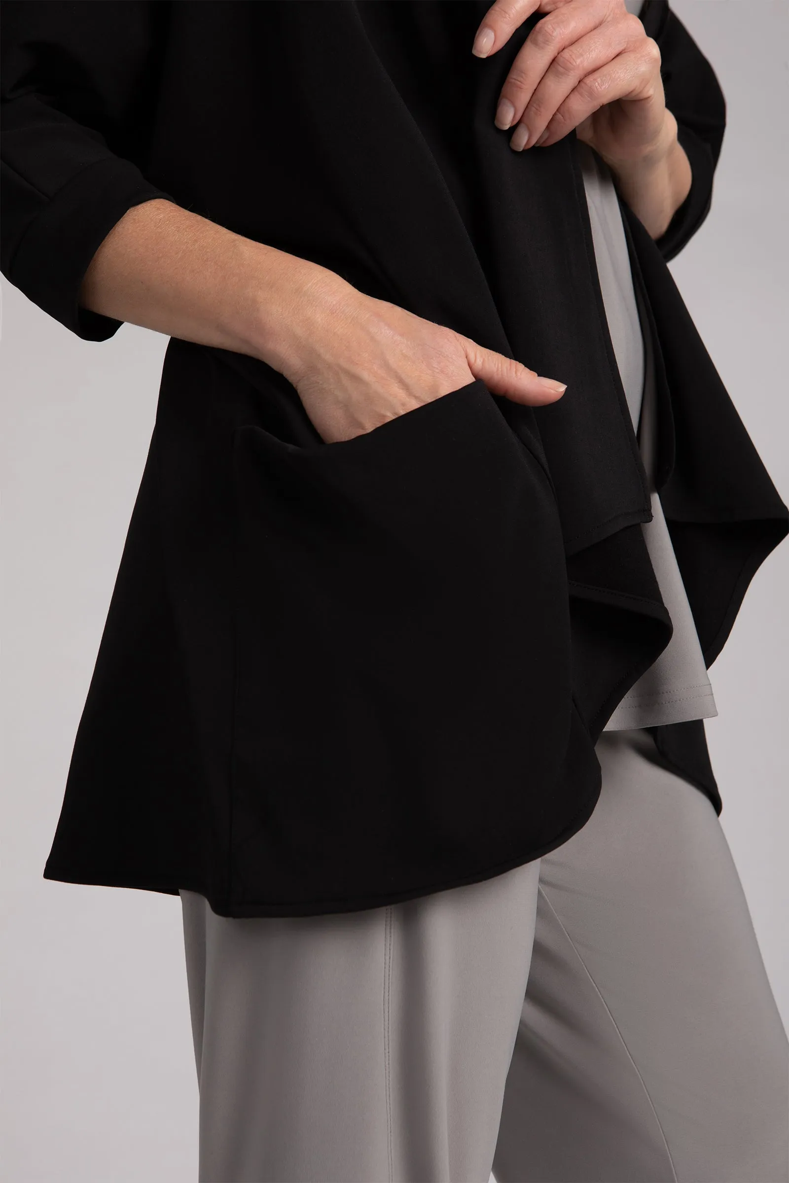 Fleece Back Jersey Matrix Cardigan