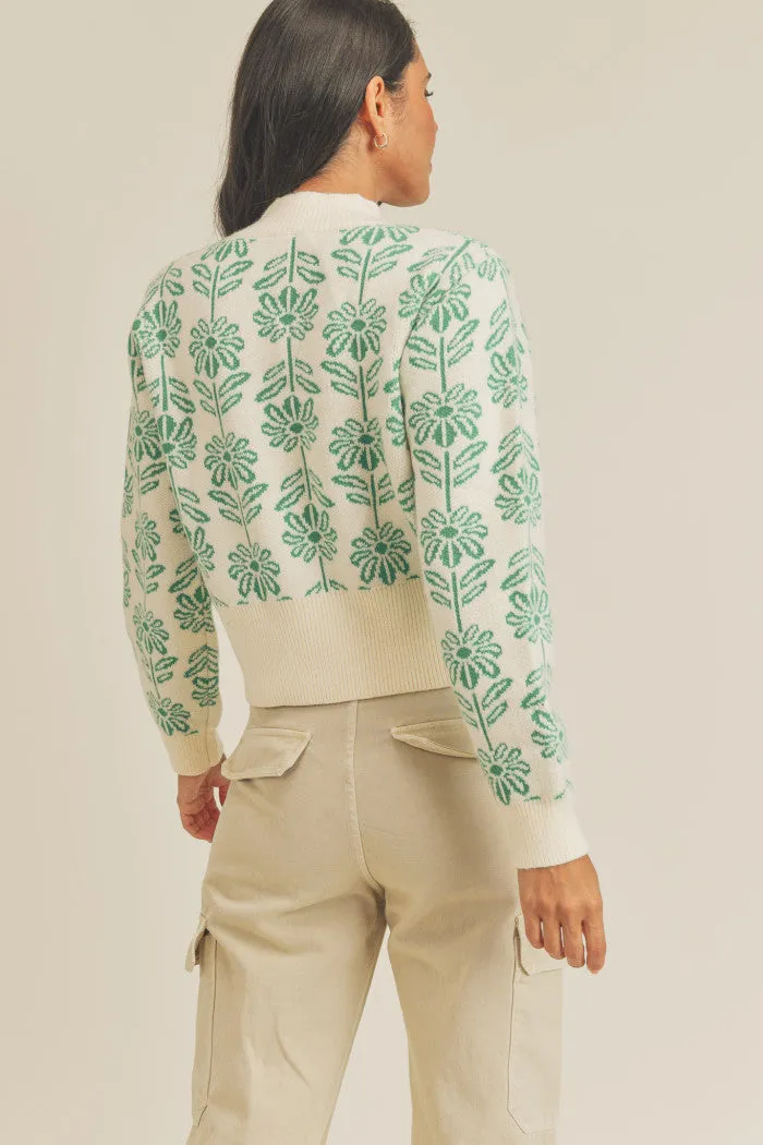 Floral Accents Sweater