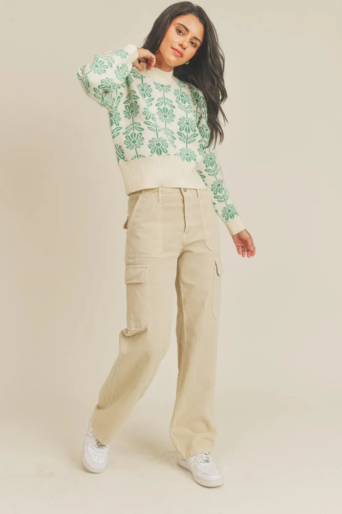 Floral Accents Sweater