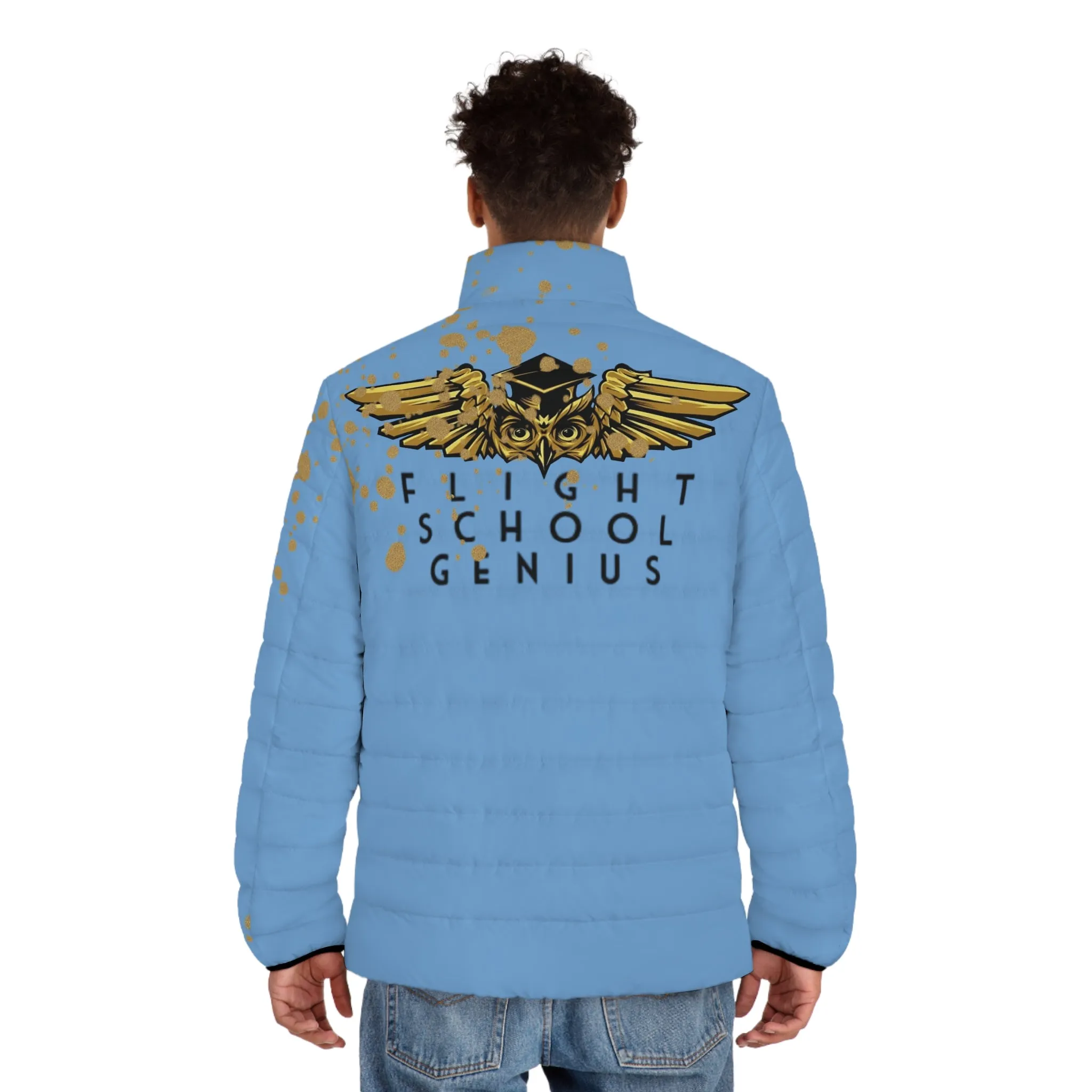FLY AVIATOR PUFFER JACKET (SKYBLUE)