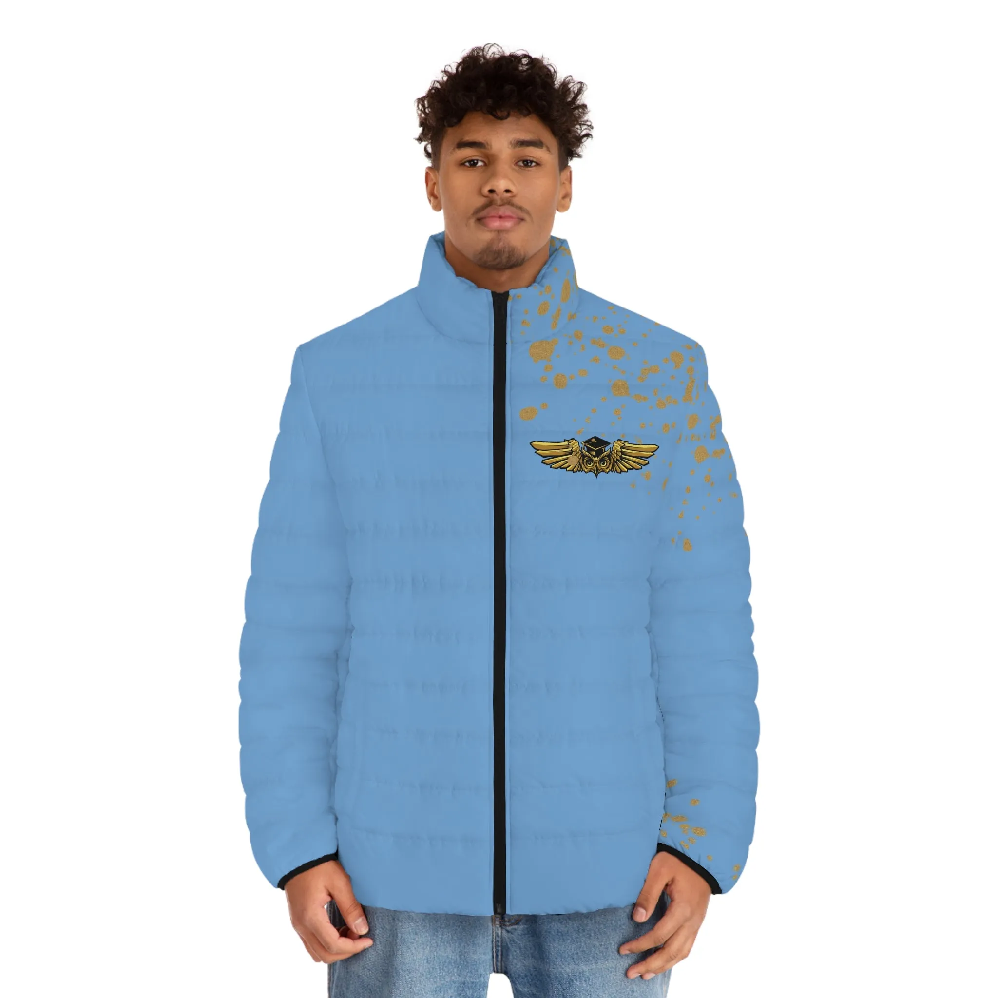 FLY AVIATOR PUFFER JACKET (SKYBLUE)