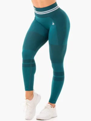 Freestyle Seamless High Waisted Leggings - Emerald Green