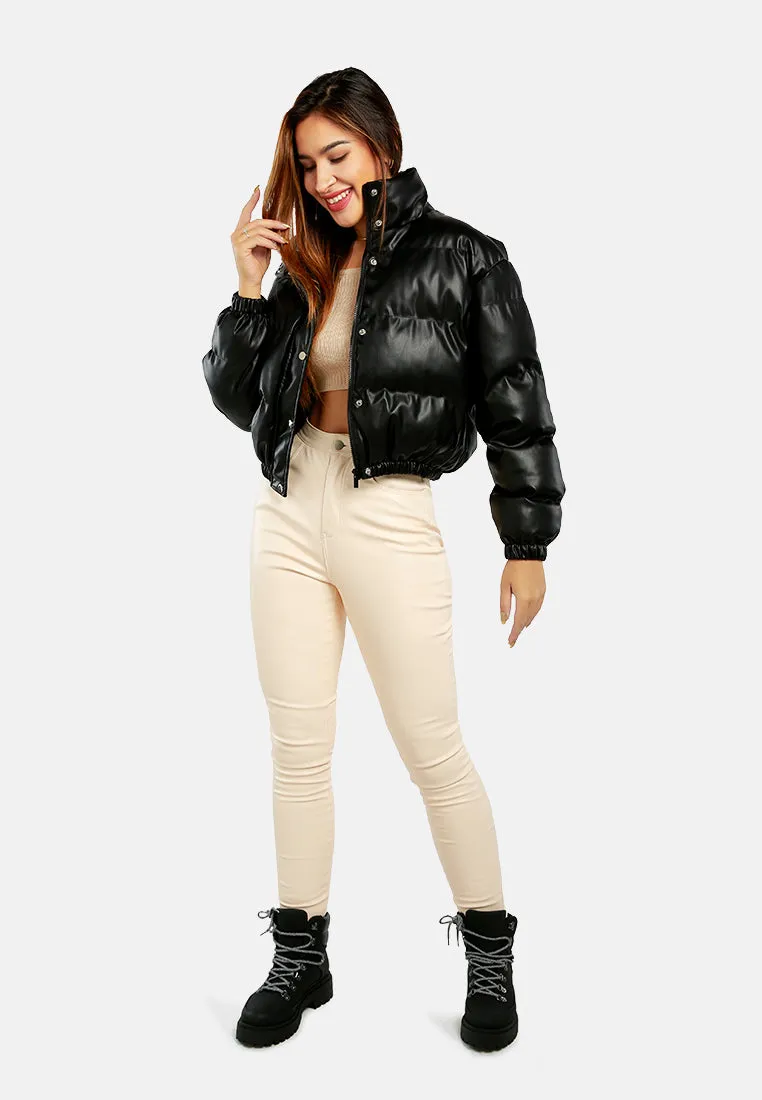 Full Sleeve Turtleneck Puffer Jacket
