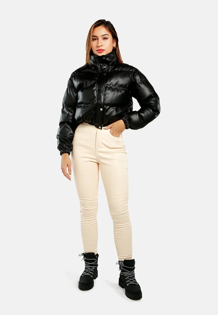 Full Sleeve Turtleneck Puffer Jacket