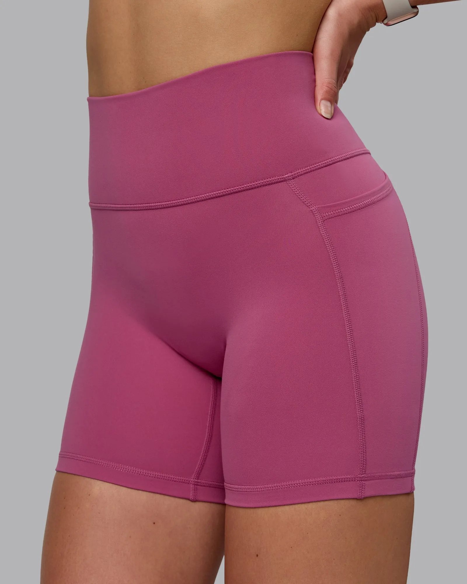 Fusion Mid Short Tight With Pockets - Mauve Haze