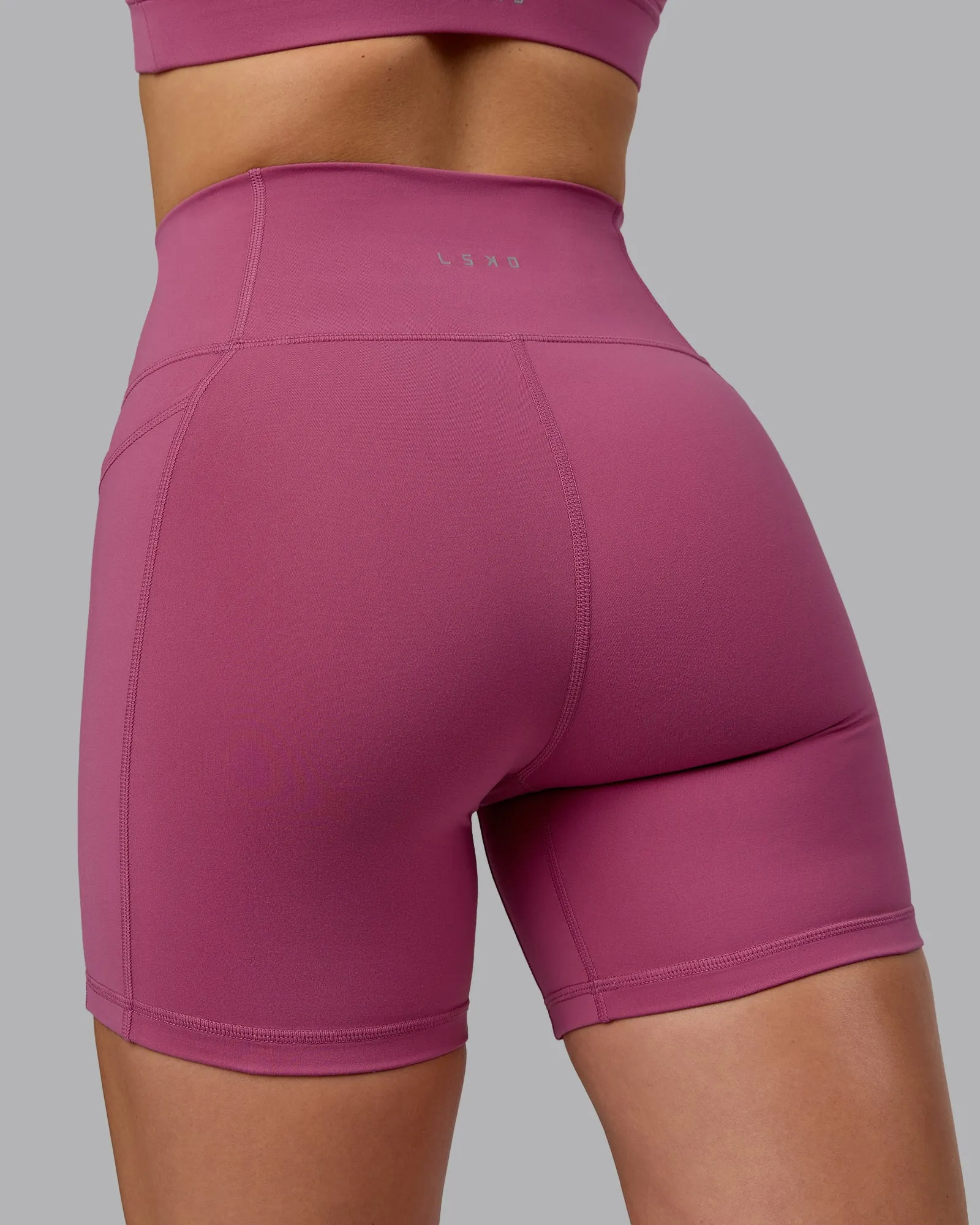 Fusion Mid Short Tight With Pockets - Mauve Haze