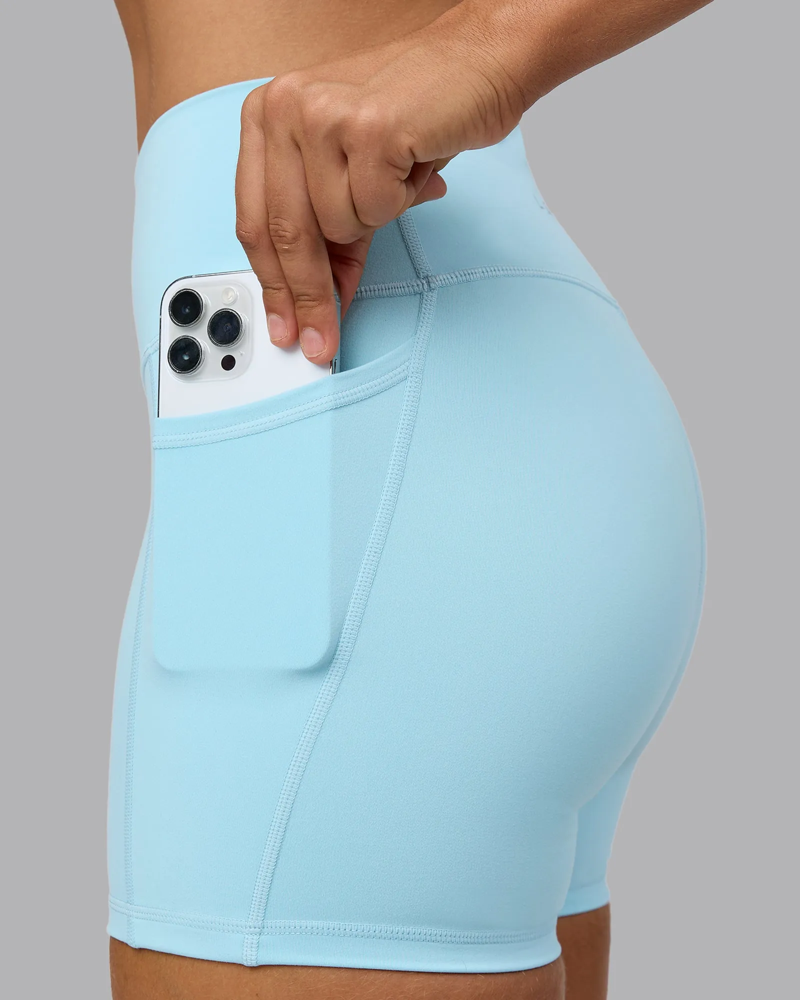 Fusion X-Short Tight With Pockets - Crystal Blue