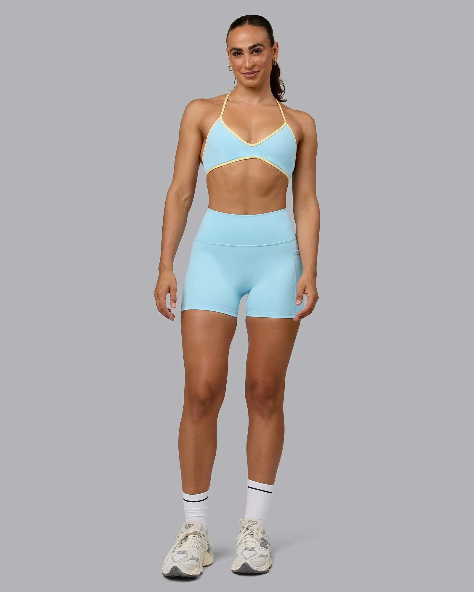 Fusion X-Short Tight With Pockets - Crystal Blue