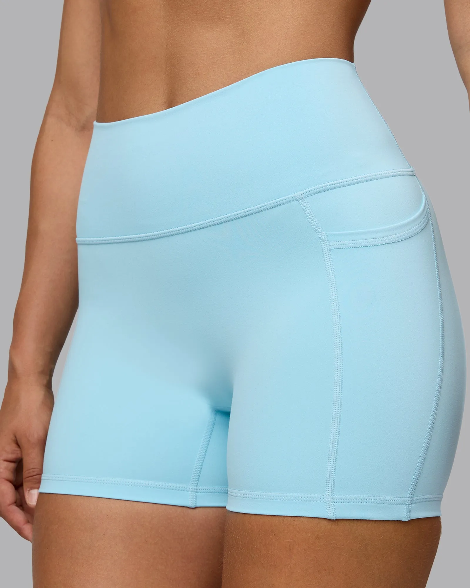 Fusion X-Short Tight With Pockets - Crystal Blue