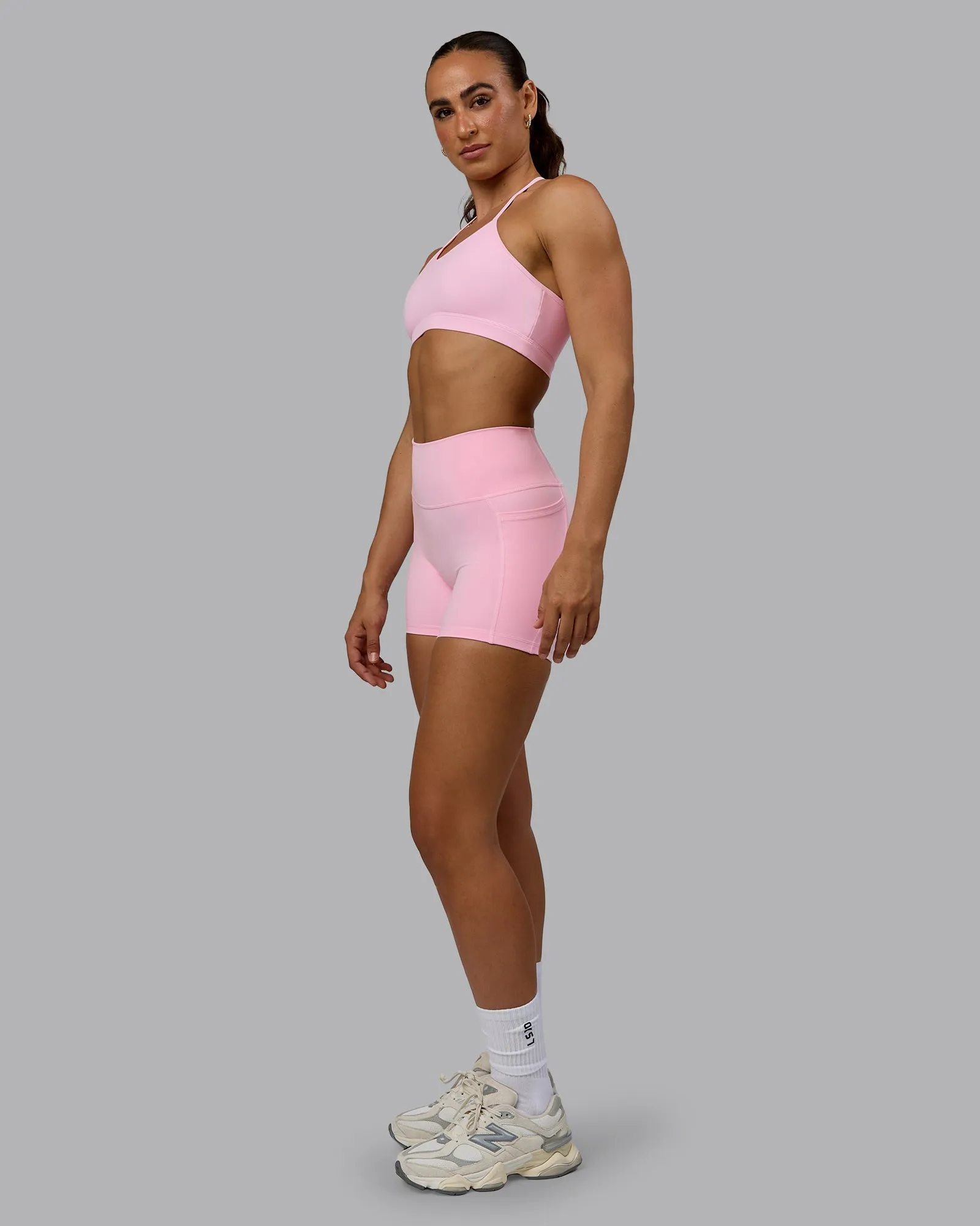 Fusion X-Short Tight With Pockets - Pale Pink