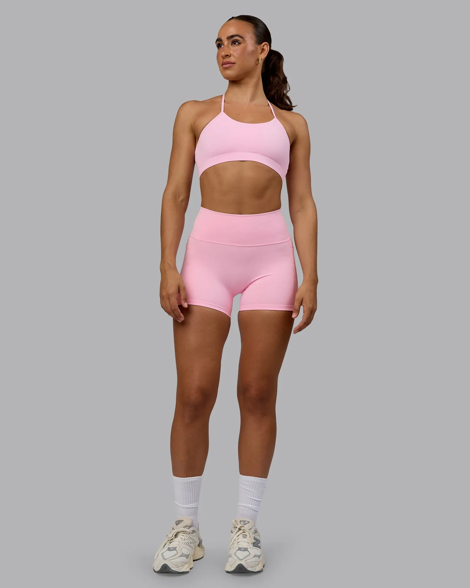 Fusion X-Short Tight With Pockets - Pale Pink
