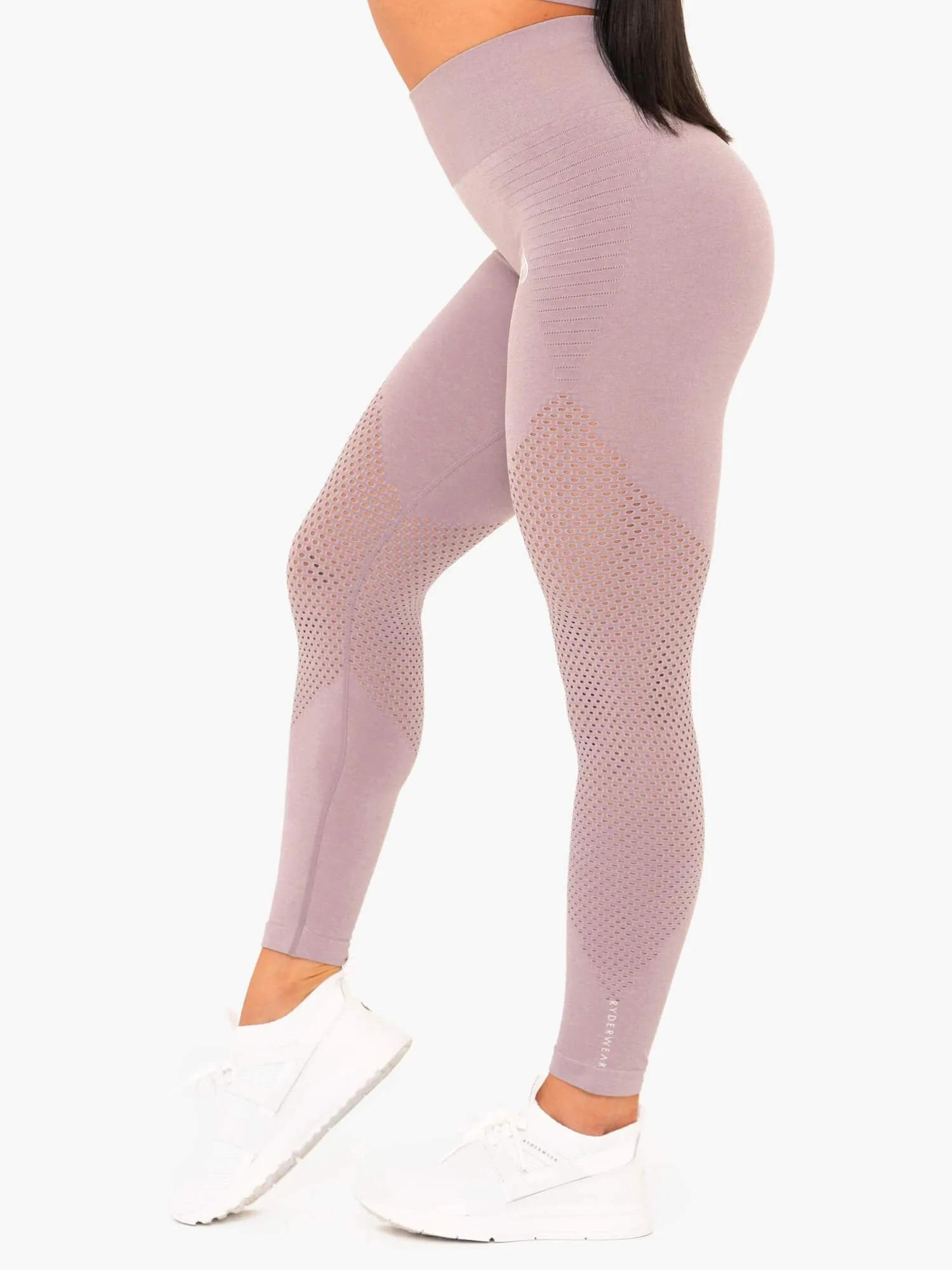 Geo Seamless High Waisted Leggings - Mauve