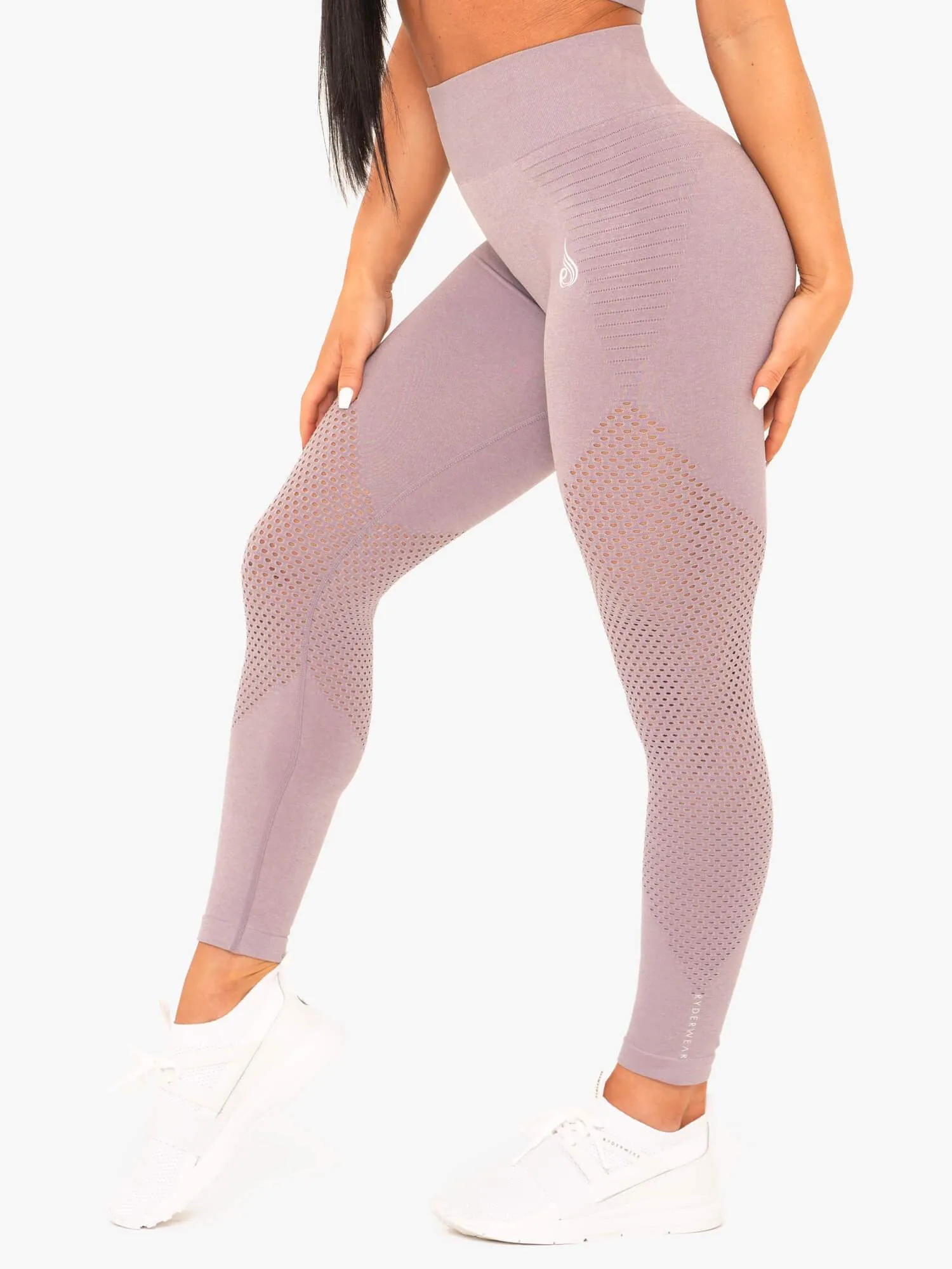 Geo Seamless High Waisted Leggings - Mauve